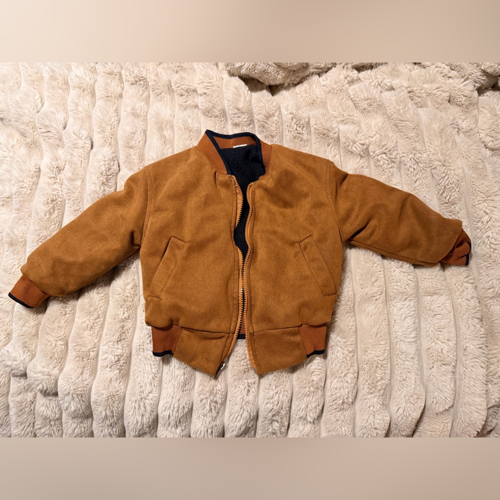 Toddler Tan Bomber Jacket